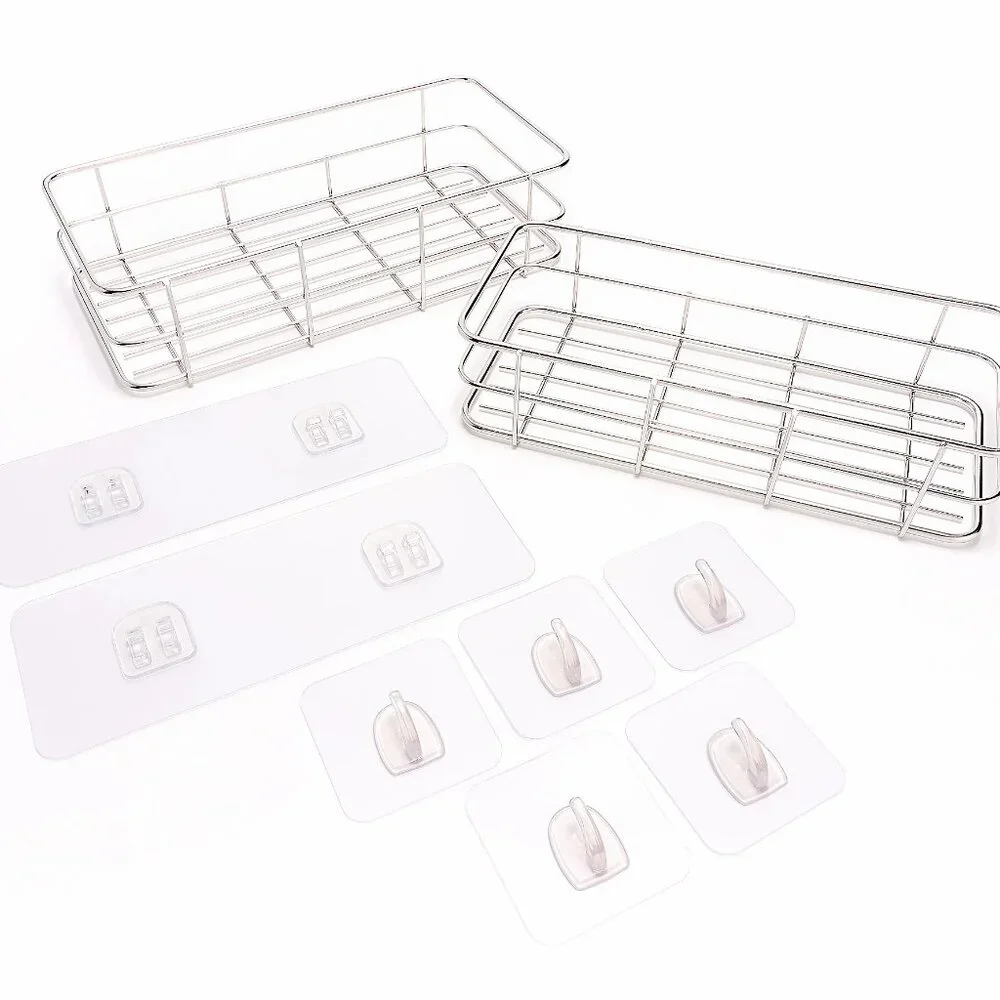 SFIXX Set of 2 Wall Caddies with 5 Large Ultra Hooks V53935 NIB